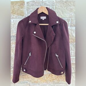 LOFT Faux Suede Moto jacket